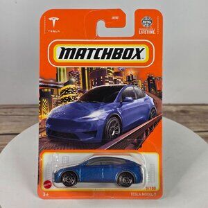 Matchbox Tesla Model Y Die-Cast Car 3/100 Blue